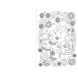 Disegno da colorare: Biglietto di Natale (Feste e Celebrazioni) #216952 - Pagine da Colorare Stampabili Gratuite