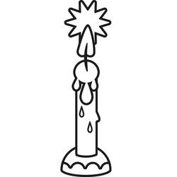 Disegno da colorare: Candela di Natale (Feste e Celebrazioni) #199563 - Pagine da Colorare Stampabili Gratuite