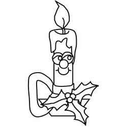Disegno da colorare: Candela di Natale (Feste e Celebrazioni) #199578 - Pagine da Colorare Stampabili Gratuite