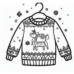 Disegno da colorare: Maglione di Natale (Feste e Celebrazioni) #191610 - Pagine da Colorare Stampabili Gratuite