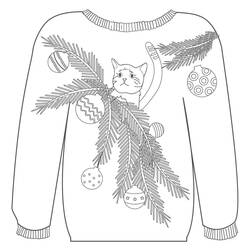 Disegno da colorare: Maglione di Natale (Feste e Celebrazioni) #191614 - Pagine da Colorare Stampabili Gratuite