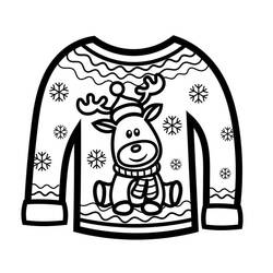 Disegno da colorare: Maglione di Natale (Feste e Celebrazioni) #191624 - Pagine da Colorare Stampabili Gratuite