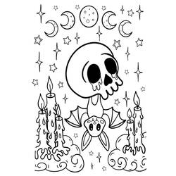 Disegni da colorare: Pipistrello di Halloween - Pagine da Colorare Stampabili Gratuite