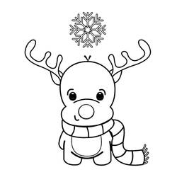Disegno da colorare: Renna di Natale (Feste e Celebrazioni) #215767 - Pagine da Colorare Stampabili Gratuite