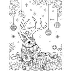Disegno da colorare: Renna di Natale (Feste e Celebrazioni) #215772 - Pagine da Colorare Stampabili Gratuite