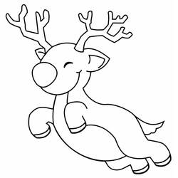 Disegno da colorare: Renna di Natale (Feste e Celebrazioni) #215784 - Pagine da Colorare Stampabili Gratuite