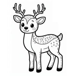 Disegno da colorare: Renna di Natale (Feste e Celebrazioni) #215785 - Pagine da Colorare Stampabili Gratuite