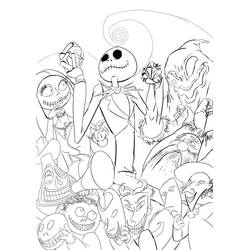 Disegno da colorare: Jack Skellington (Film di Animazione) #202317 - Pagine da Colorare Stampabili Gratuite