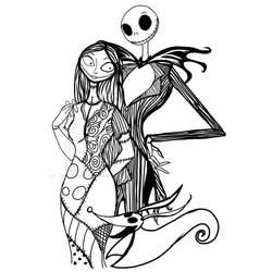 Disegno da colorare: Jack Skellington (Film di Animazione) #202323 - Pagine da Colorare Stampabili Gratuite