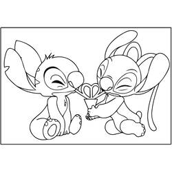 Disegno da colorare: Stitch e Angel (Film di Animazione) #216184 - Pagine da Colorare Stampabili Gratuite