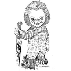 Disegni da colorare: Chucky - Pagine da Colorare Stampabili Gratuite