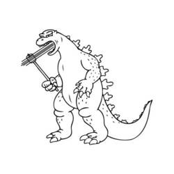 Disegni da colorare: Godzilla - Pagine da Colorare Stampabili Gratuite