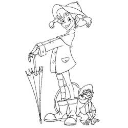 Disegni da colorare: Pippi Calzelunghe - Pagine da Colorare Stampabili Gratuite