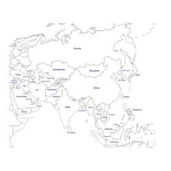 Disegno da colorare: Mappa dell'Asia (Geografia e Luoghi) #179900 - Pagine da Colorare Stampabili Gratuite