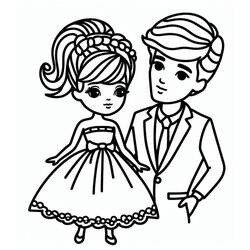 Disegno da colorare: Barbie e Ken (Giocattoli e Giochi) #219783 - Pagine da Colorare Stampabili Gratuite