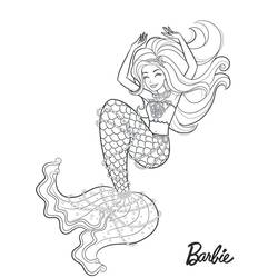 Disegno da colorare: Barbie Sirena (Giocattoli e Giochi) #200653 - Pagine da Colorare Stampabili Gratuite