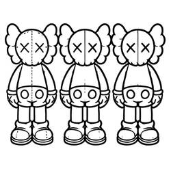 Disegno da colorare: KAWS (Giocattoli e Giochi) #219597 - Pagine da Colorare Stampabili Gratuite