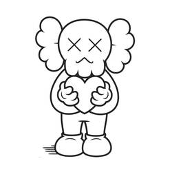 Disegno da colorare: KAWS (Giocattoli e Giochi) #219598 - Pagine da Colorare Stampabili Gratuite