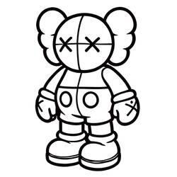 Disegno da colorare: KAWS (Giocattoli e Giochi) #219600 - Pagine da Colorare Stampabili Gratuite