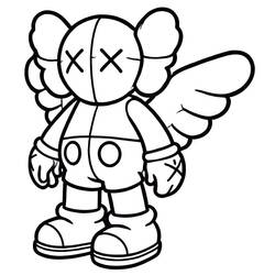 Disegno da colorare: KAWS (Giocattoli e Giochi) #219602 - Pagine da Colorare Stampabili Gratuite