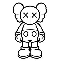 Disegno da colorare: KAWS (Giocattoli e Giochi) #219603 - Pagine da Colorare Stampabili Gratuite