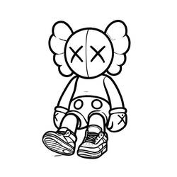 Disegni da colorare: KAWS - Pagine da Colorare Stampabili Gratuite