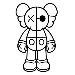 Disegno da colorare: KAWS (Giocattoli e Giochi) #219606 - Pagine da Colorare Stampabili Gratuite