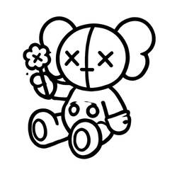 Disegno da colorare: KAWS (Giocattoli e Giochi) #219607 - Pagine da Colorare Stampabili Gratuite