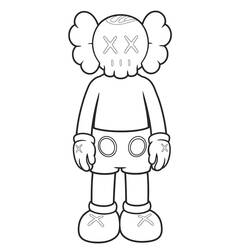 Disegno da colorare: KAWS (Giocattoli e Giochi) #219608 - Pagine da Colorare Stampabili Gratuite