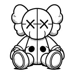 Disegno da colorare: KAWS (Giocattoli e Giochi) #219609 - Pagine da Colorare Stampabili Gratuite