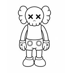Disegno da colorare: KAWS (Giocattoli e Giochi) #219612 - Pagine da Colorare Stampabili Gratuite