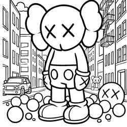 Disegno da colorare: KAWS (Giocattoli e Giochi) #219617 - Pagine da Colorare Stampabili Gratuite
