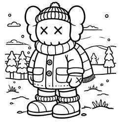 Disegno da colorare: KAWS (Giocattoli e Giochi) #219621 - Pagine da Colorare Stampabili Gratuite