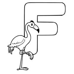 Disegni da colorare: Lettera F - Pagine da Colorare Stampabili Gratuite