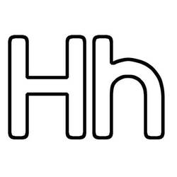 Disegno da colorare: Lettera H (Lettere e Alfabeto) #194637 - Pagine da Colorare Stampabili Gratuite