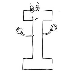 Disegni da colorare: Lettera I - Pagine da Colorare Stampabili Gratuite