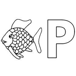 Disegni da colorare: Lettera P - Pagine da Colorare Stampabili Gratuite