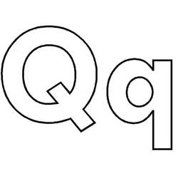 Disegni da colorare: Lettera Q - Pagine da Colorare Stampabili Gratuite