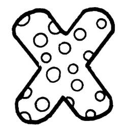 Disegni da colorare: Lettera X - Pagine da Colorare Stampabili Gratuite