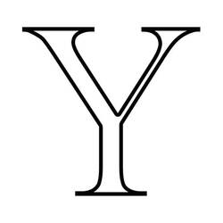 Disegno da colorare: Lettera Y (Lettere e Alfabeto) #194859 - Pagine da Colorare Stampabili Gratuite