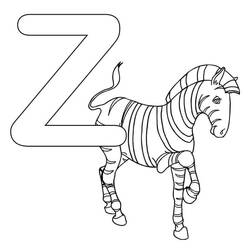 Disegno da colorare: Lettera Z (Lettere e Alfabeto) #194869 - Pagine da Colorare Stampabili Gratuite