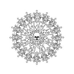 Disegno da colorare: Mandala di Halloween (Mandala) #202514 - Pagine da Colorare Stampabili Gratuite