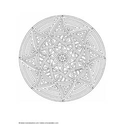 Disegno da colorare: Mandala di Stelle (Mandala) #118007 - Pagine da Colorare Stampabili Gratuite