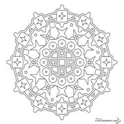 Disegno da colorare: Mandala di Stelle (Mandala) #118018 - Pagine da Colorare Stampabili Gratuite