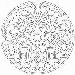 Disegno da colorare: Mandala di Stelle (Mandala) #118019 - Pagine da Colorare Stampabili Gratuite