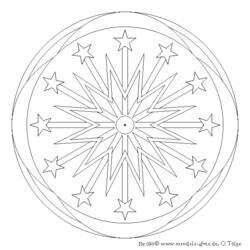 Disegno da colorare: Mandala di Stelle (Mandala) #118020 - Pagine da Colorare Stampabili Gratuite
