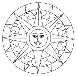 Disegno da colorare: Mandala di Stelle (Mandala) #118021 - Pagine da Colorare Stampabili Gratuite