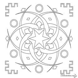 Disegno da colorare: Mandala di Stelle (Mandala) #118032 - Pagine da Colorare Stampabili Gratuite