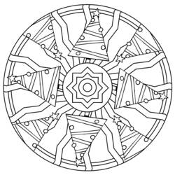 Disegno da colorare: Mandala di Stelle (Mandala) #118040 - Pagine da Colorare Stampabili Gratuite