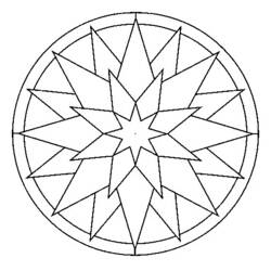 Disegno da colorare: Mandala di Stelle (Mandala) #118060 - Pagine da Colorare Stampabili Gratuite